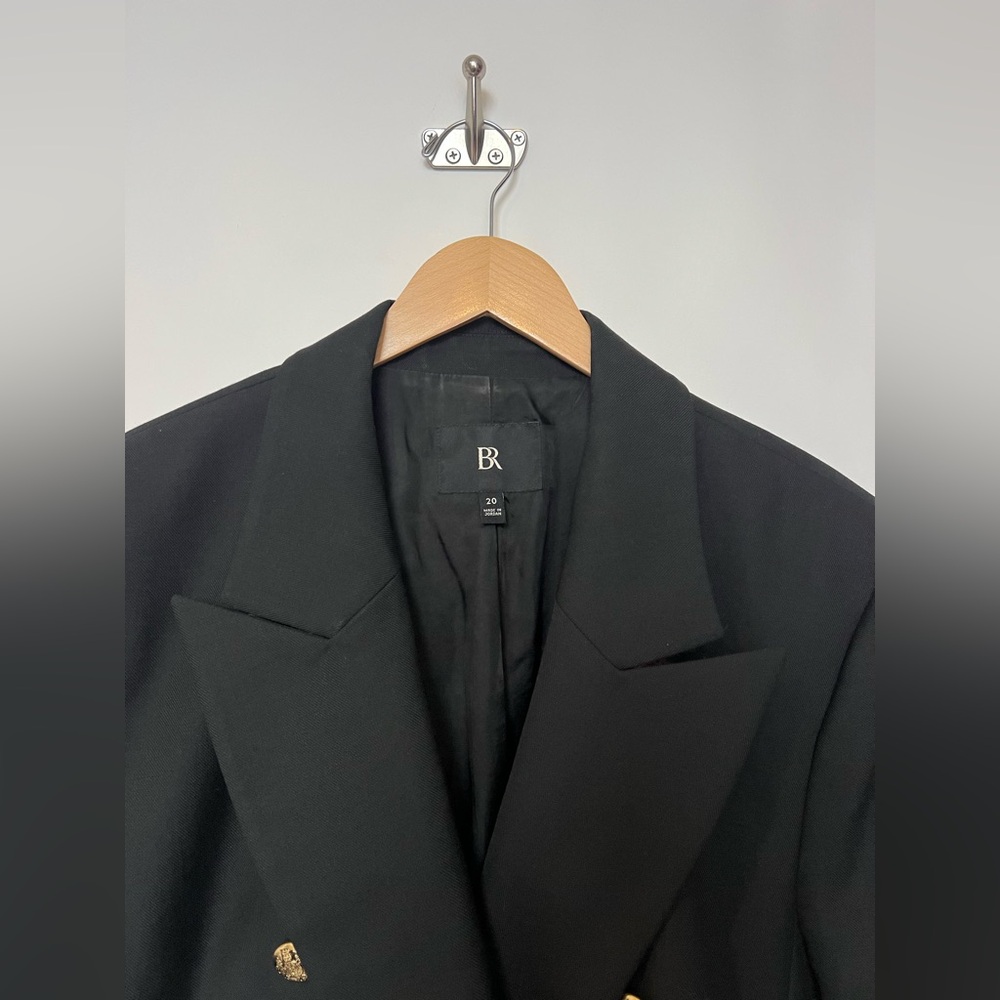 Banana‎ Republic Captain’s Blazer Double-Breasted Gold Crest Button Wool Blend - Picture 4 of 15